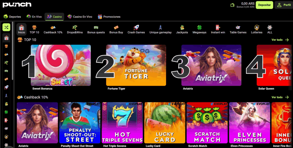 punch casino argentina